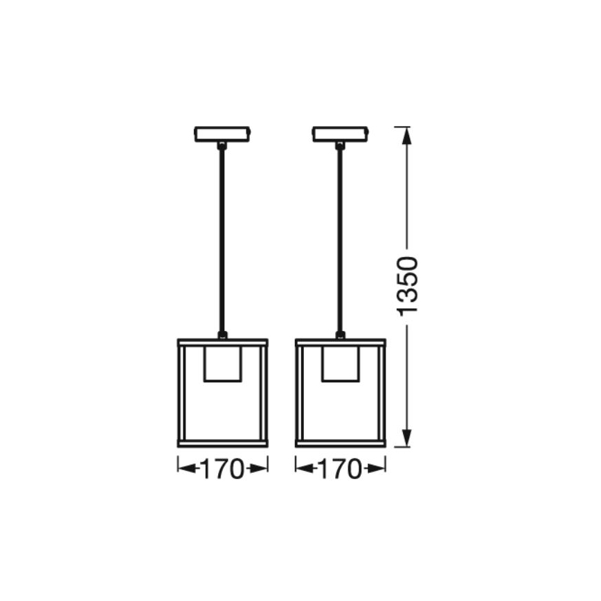 Ledvance - Candeeiro suspenso DECOR NAIROBI 1xE27/15W/230V borracha de figueira