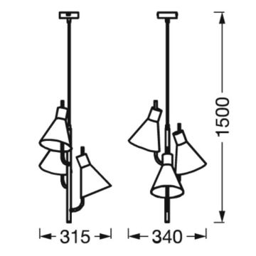 Ledvance - Candeeiro suspenso LED DECOR TOKIO 3xLED/4,6W/230V