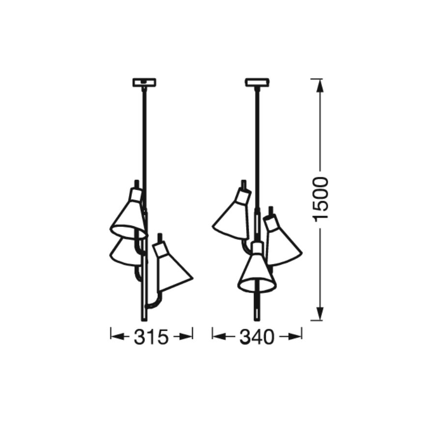 Ledvance - Candeeiro suspenso LED DECOR TOKIO 3xLED/4,6W/230V