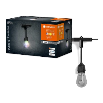 Ledvance- Corrente exterior LED RGBW com regulação SMART+ STRING 12xLED/0,37W/230V IP44 Wi-Fi