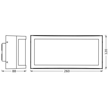 Ledvance - Iluminação de parede exterior CUADRA 1xE27/40W/230V IP65