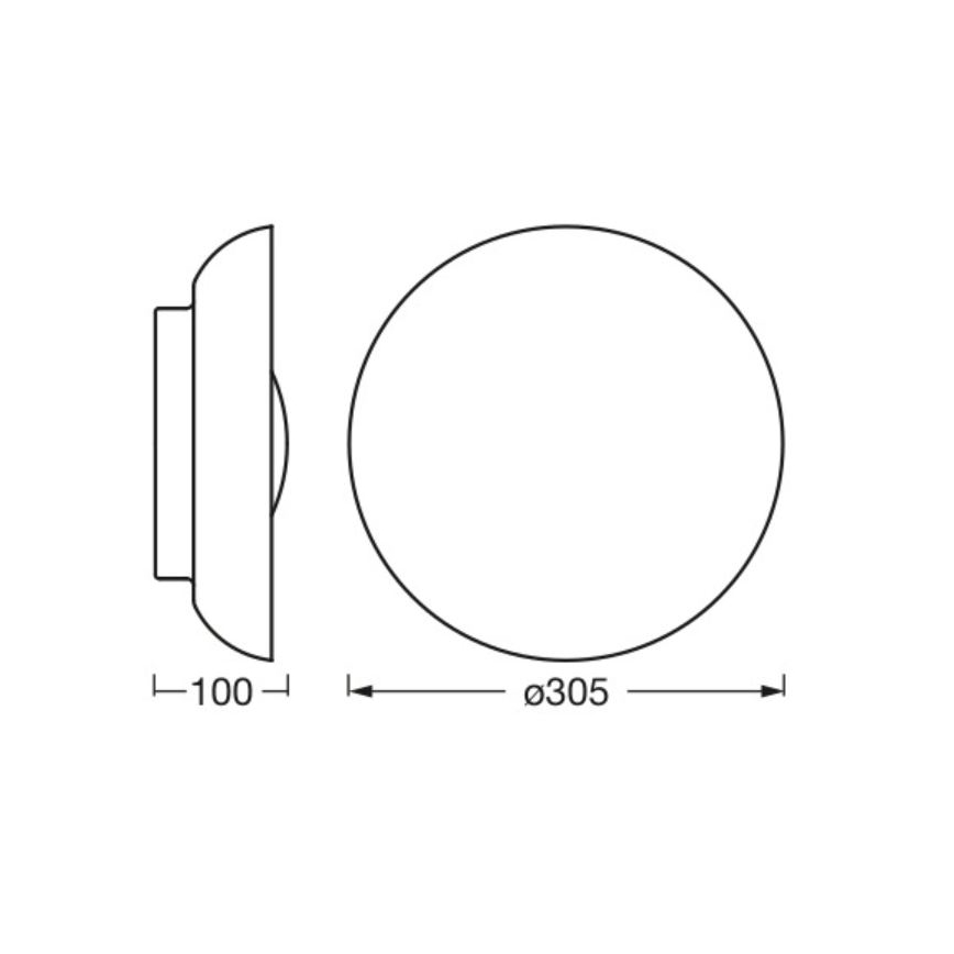 Ledvance - Iluminação de teto ORBIS MILAN 2xE27/10W/230V branco