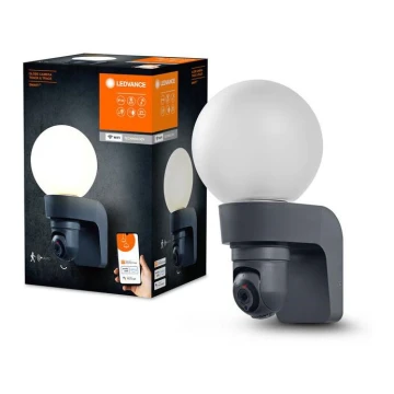 Ledvance - Iluminação exterior com regulação com sensor e câmara SMART+ 1xE27/15W/230V IP44 Wi-Fi