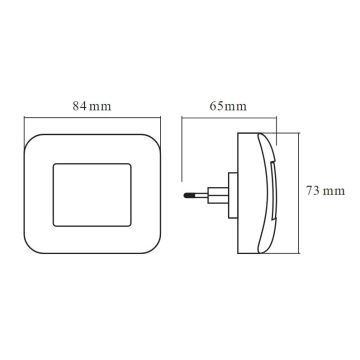 Ledvance - Iluminação noturna LED com sensor LUNETTA LED/0,2W/230V