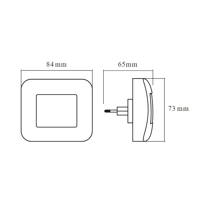 Ledvance - Iluminação noturna LED com sensor LUNETTA LED/0,2W/230V