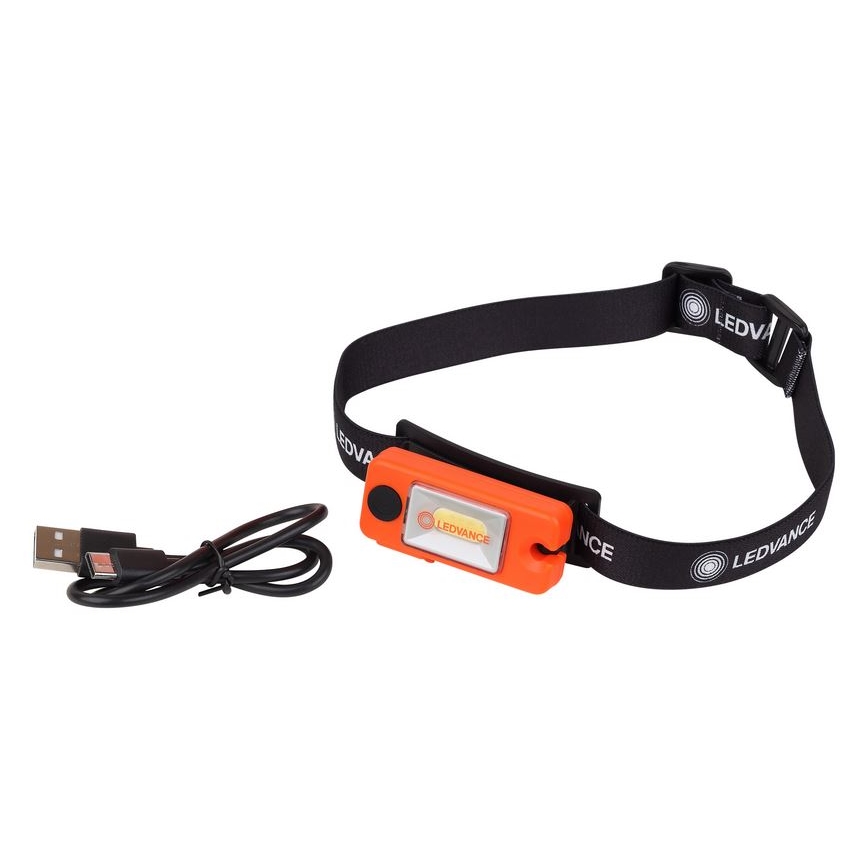 Ledvance - Lanterna de cabeça recarregável LED FLASHLIGHT LED/1,3W/5V 250mAh