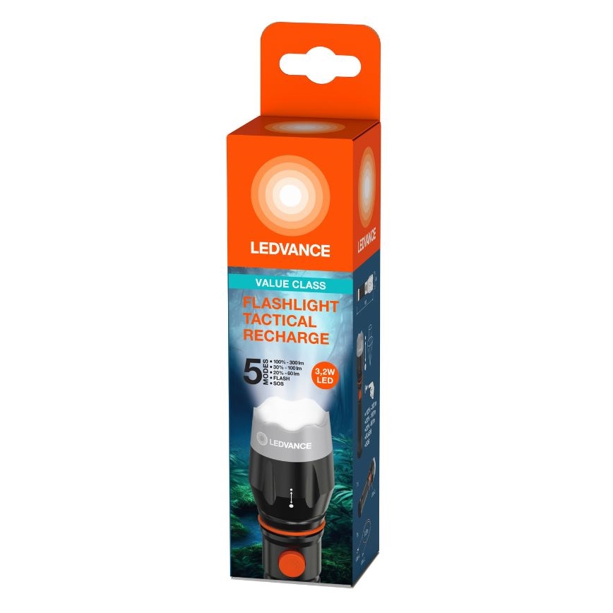 Ledvance - Lanterna recarregável LED FLASHLIGHT LED/3,2W/5V 1500mAh