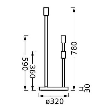Ledvance - Suporte de candeeiro DECOR STICK 3xE27/40W/230V antracite