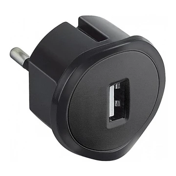 Legrand 50681 - Adaptador Plug-in USB 230V/1,5A preto