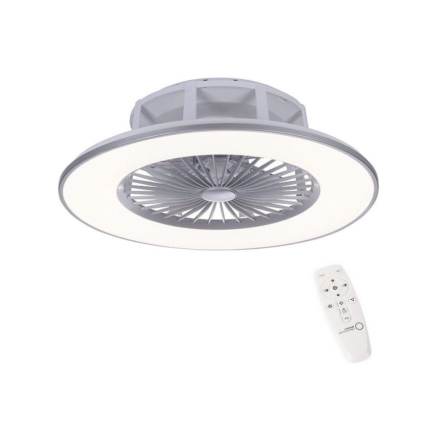 Leuchten Direkt 14646-55 - LED Iluminação de teto com regulação e ventoinha MICHAEL LED/29W/230V + controlo remoto