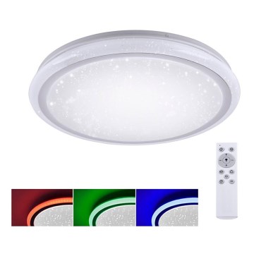 Leuchten Direkt 15220-16 - Iluminação de teto LED RGB com regulação LUISA LED/28W/230V + controlo remoto