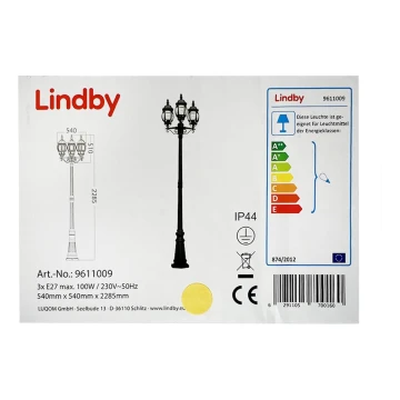 Lindby - Candeeiro exterior 3xE27/100W/230V IP44
