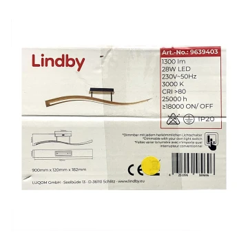 Lindby - Candelabro integrado LED com regulação LARISA LED/28W/230V