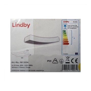 Lindby - Iluminação de parede LEANDER 2xG9/20W/230V