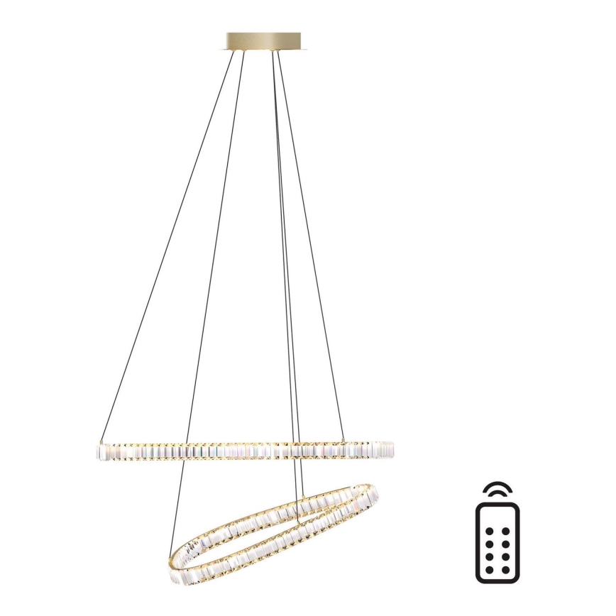 Linha Zuma - Candeeiro de cristal LED suspenso com regulação LED/36W/230V 2700-6000K + comando