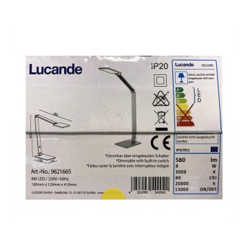 Lucande - Candeeiro de mesa táctil LED com regulação MION LED/8W/230V