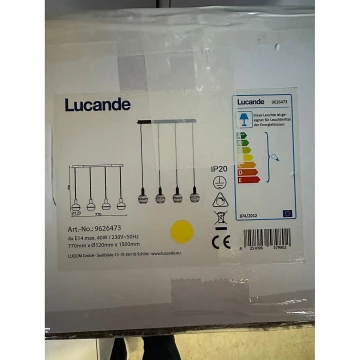 Lucande - Candelabro suspenso ABLY 4xE14/40W/230V