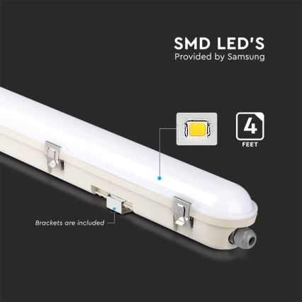 Luminária técnica LED fluorescente com módulo de emergência EMERGENCY LED/36W/230V 6500K 120cm IP65