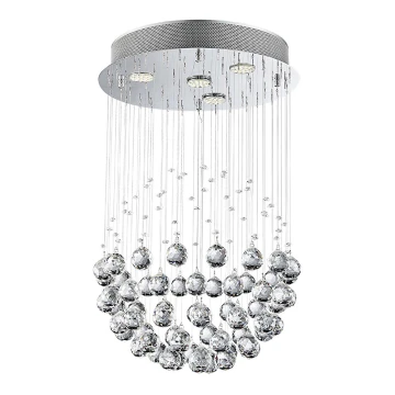 LUXERA 62413 - Candelabro de cristal integrado XAVER 4xGU10/50W/230V