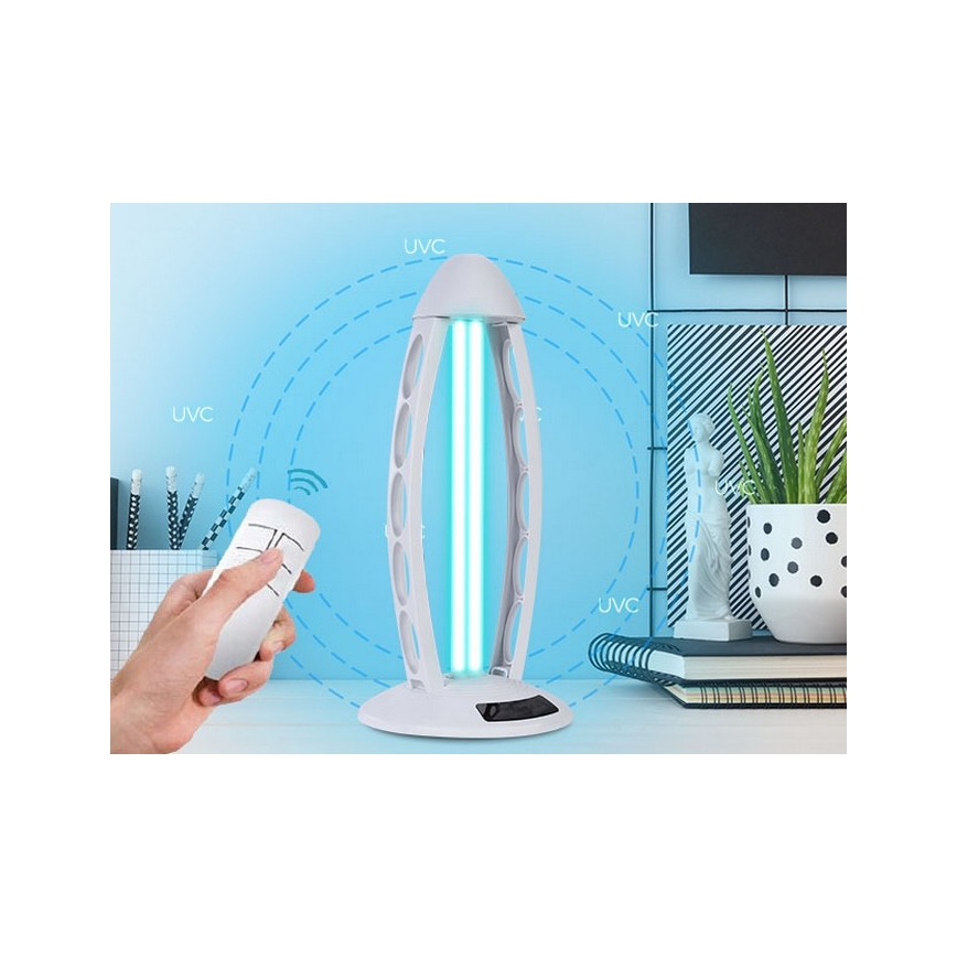 Luxera 70416 - Lâmpada germicida desinfetante com ozônio UVC/38W/230V + controlo remoto