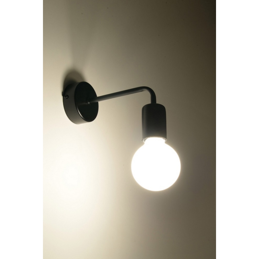 Luz de parede DUOMO 1xE27/60W/230V preto antigo