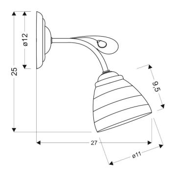 Luz de parede SIMPLI 1xE27/40W/230V