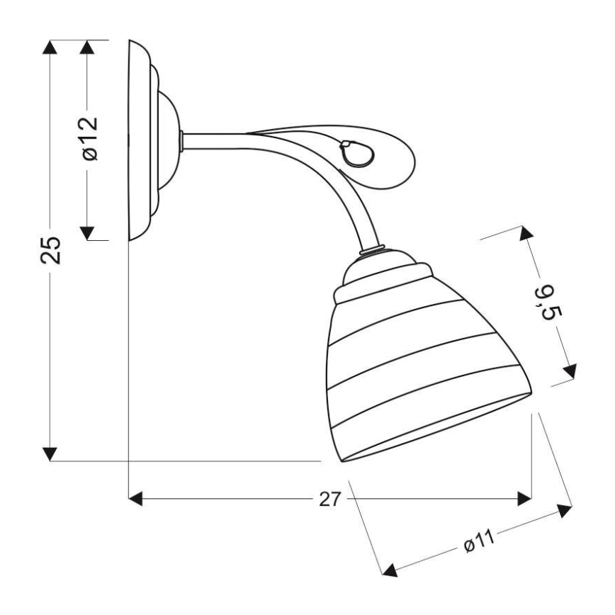 Luz de parede SIMPLI 1xE27/40W/230V