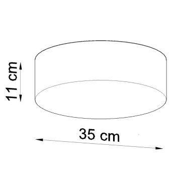 Luz de teto ARENA 35 2xE27/60W/230V cinzento