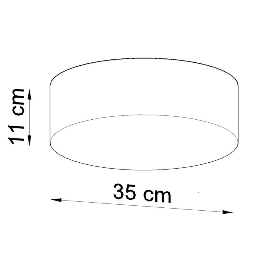 Luz de teto ARENA 35 2xE27/60W/230V cinzento