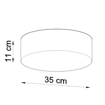 Luz de teto ARENA 35 2xE27/60W/230V preto antigo