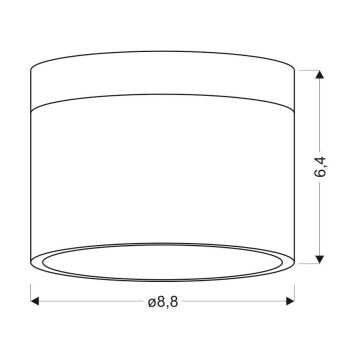 Luz de teto LED TUBA LED/9W/230V branco/ bege