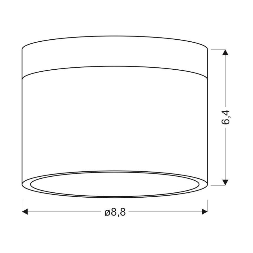 Luz de teto LED TUBA LED/9W/230V branco/ bege