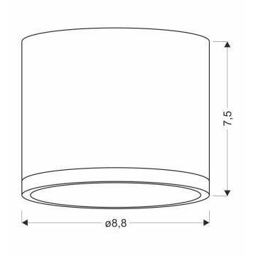 Luz de teto LED TUBA LED/9W/230V