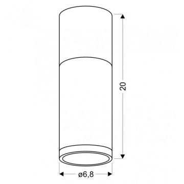 Luz de teto TUBA GU10/15W/230V