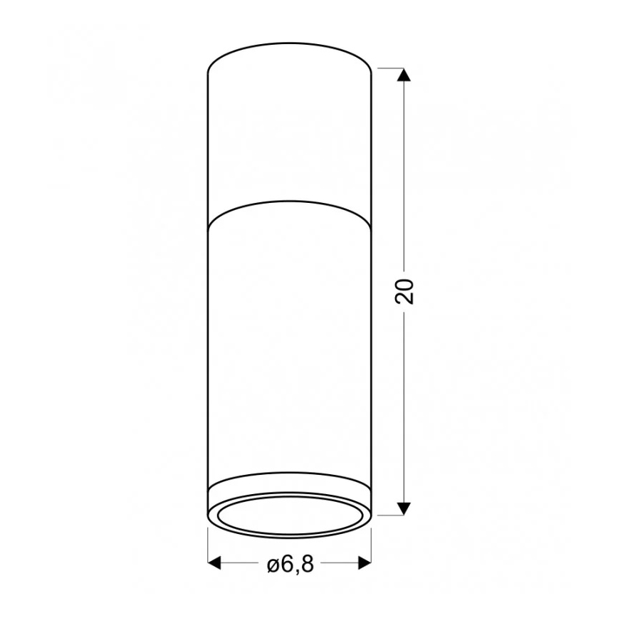 Luz de teto TUBA GU10/15W/230V