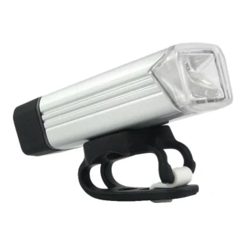 Luz LED para bicicleta recarregável LED/5W/3,7V IPX4 1200 mAh prateado