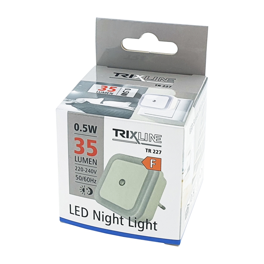 Luz noturna com sensor LED LED/0,5W/230V branco