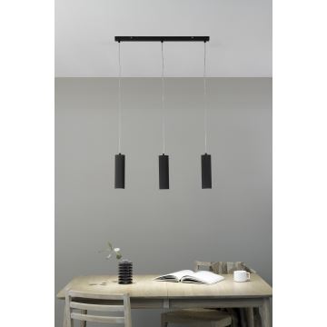 Markslöjd 108473 - Candelabro suspenso COSTILLA 3xGU10/7W/230V antracite