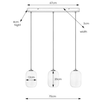 Markslöjd 108563 - Candelabro suspenso CAVA 3xE14/40W/230V