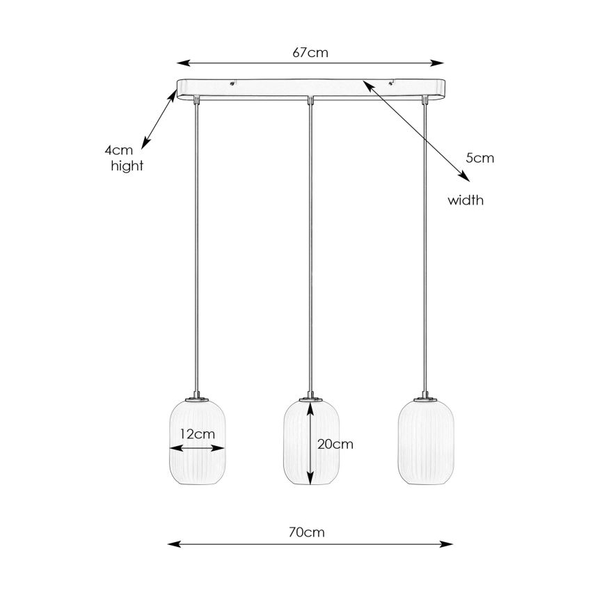 Markslöjd 108563 - Candelabro suspenso CAVA 3xE14/40W/230V