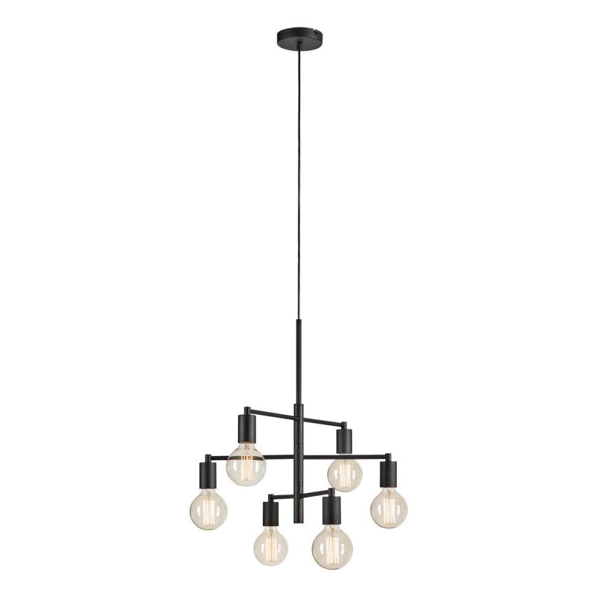 Markslöjd 108717 - Candeeiro suspenso CIELO 6xE27/40W/230V preto