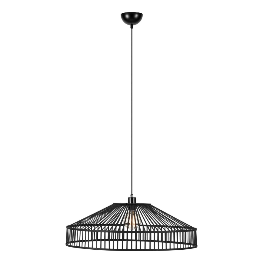 Markslöjd 108782 - Candeeiro suspenso TAPA 1xE27/40W/230V preto/bambu