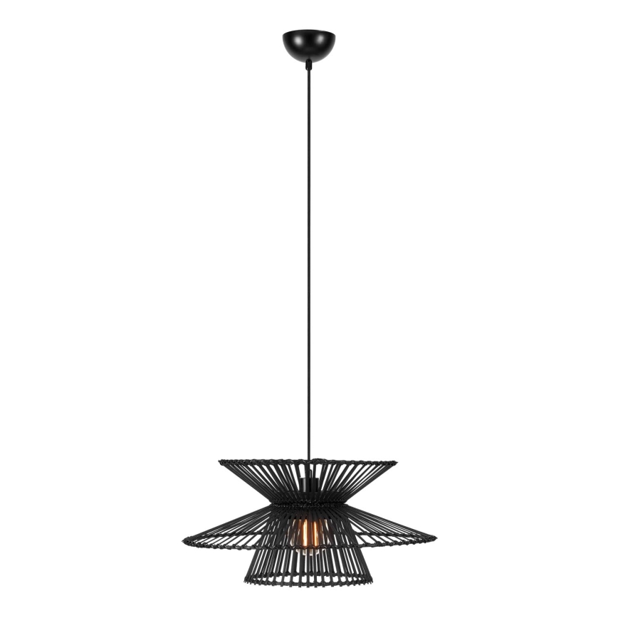 Markslöjd 108784 - Candeeiro suspenso DUPLICI 1xE27/40W/230V preto/bambu