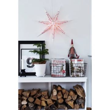 Markslöjd 703553 - Decoração de Natal ELIN 1xE14/25W/230V branco/vermelho 75 cm