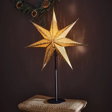 Markslöjd 705795 - Decoração de Natal GLITTER 1xE14/25W/230V 65 cm preto/dourado