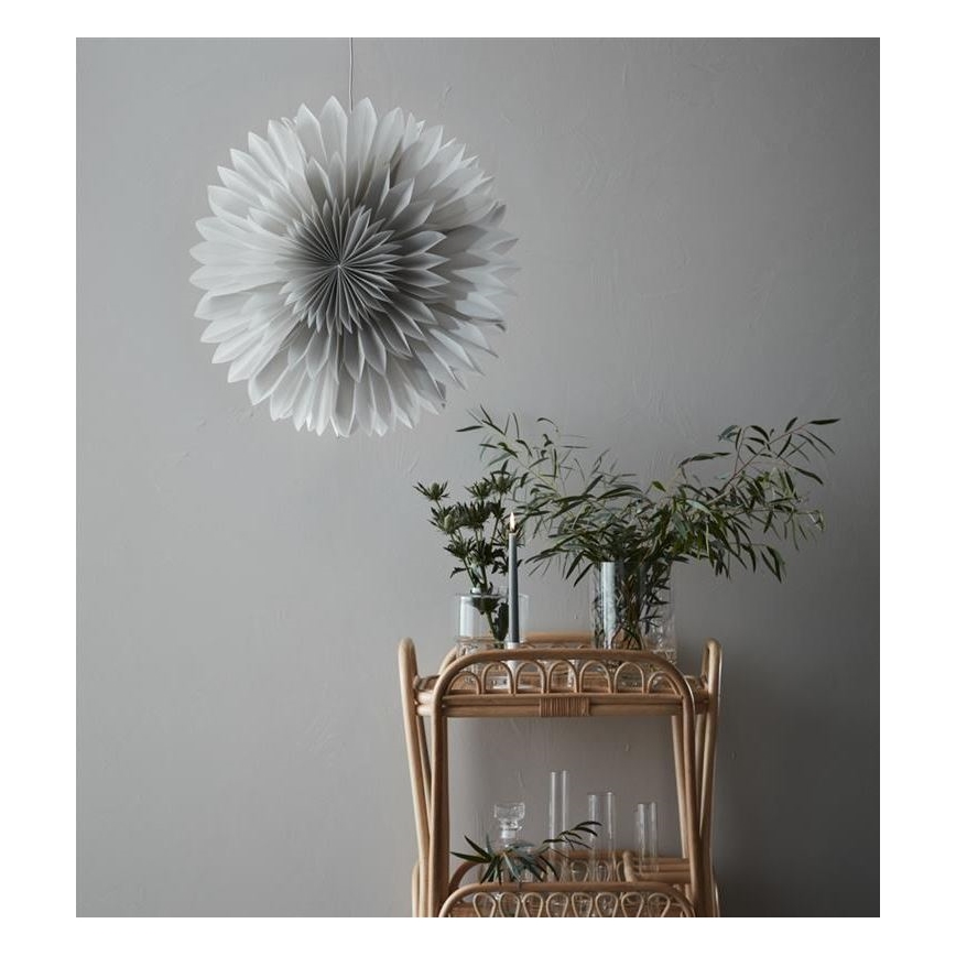 Markslöjd 705841 - Decoração de Natal SOLINA 1xE14/25W/230V diâmetro 60 cm branco