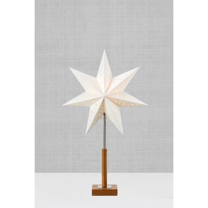 Markslöjd 706041 - Decoração de Natal SOLVALLA 1xE14/25W/230V 35 cm branco/carvalho