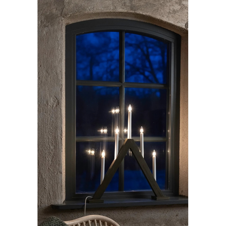 Markslöjd 706224 - Castiçal de Natal ARIELE 5xE10/3W/230V pinho/castanho