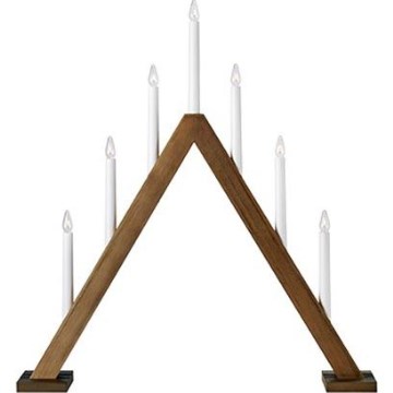 Markslöjd 706226 - Castiçal de Natal ARIELE 7xE10/3W/230V madeira/branco