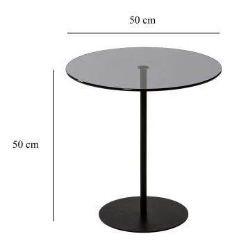 Mesa de cabeceira CHILL 50x50 cm preto